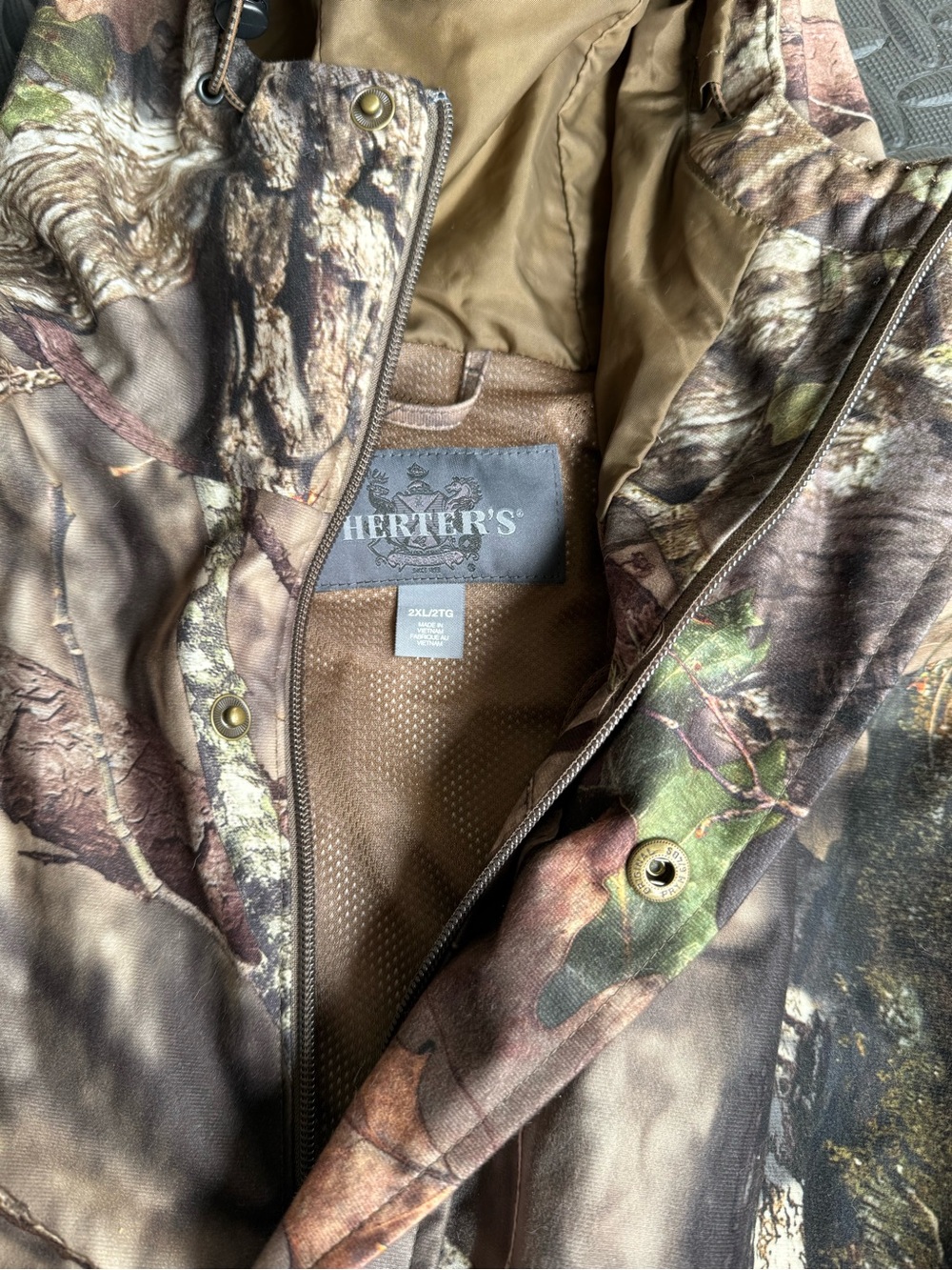 Men's Herter’s-Style Camouflage Field Jacket - Brown/Green